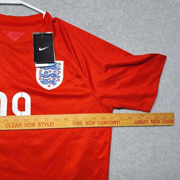 Nike Authentic England Football Soccer Jersey Men L Sterling #19 Red 2014 New - Picture 14 of 16